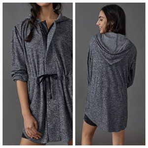 NWT Anthropologie Dolan Lena Tunic Hoodie Jacket with Drawstring Waist L